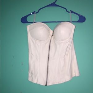 White guess corset bustier top